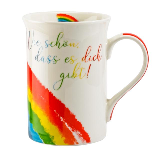 Regenbogen-Tasse »Wie schön, dass es dich gibt«