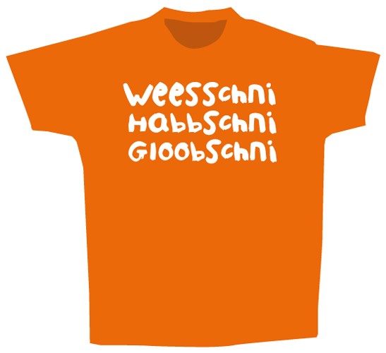 T-Shirt Weesschni, habbschni.... - Größe XS