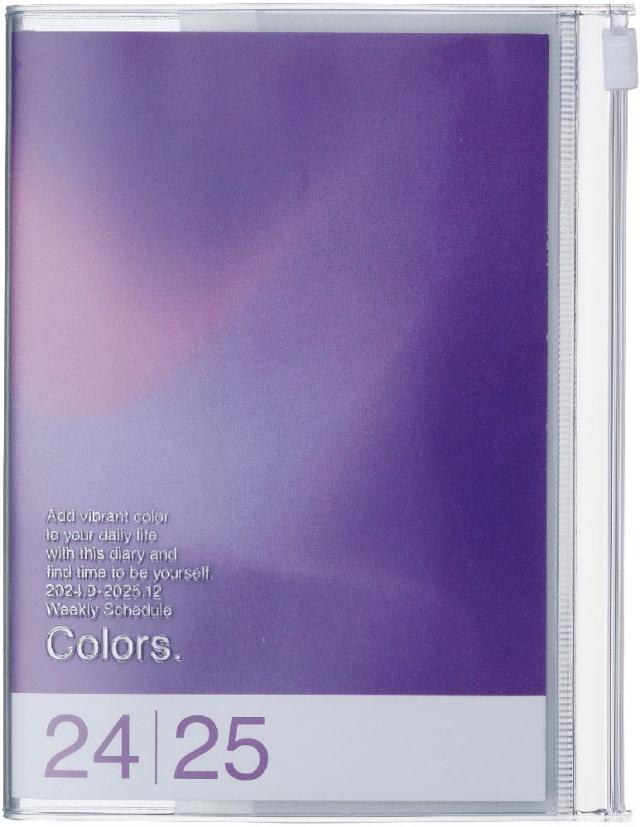 MARK'S 2024/2025 Taschenkalender A6 vertikal, Gradient, Purple