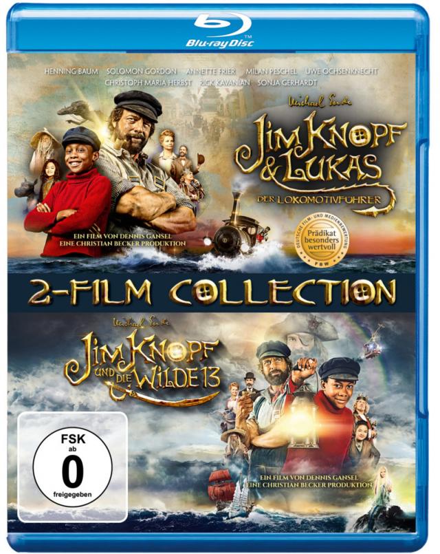 Jim Knopf & Lukas der Lokomotivführer + Jim Knopf und die Wilde 13, 2 Blu-ray