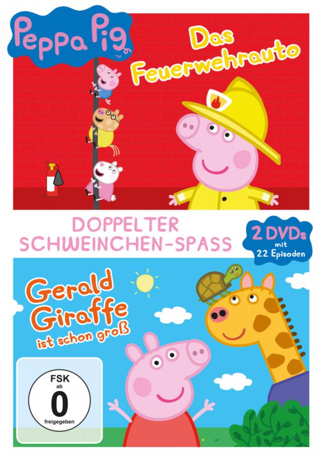 Peppa Pig Doppelpack - Das Feuerwehrauto & Gerald Giraffe ist schon groß, 2 DVD