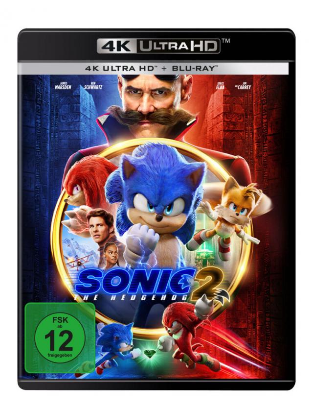 Sonic the Hedgehog 2, 2 Blu-rays (4K UHD)