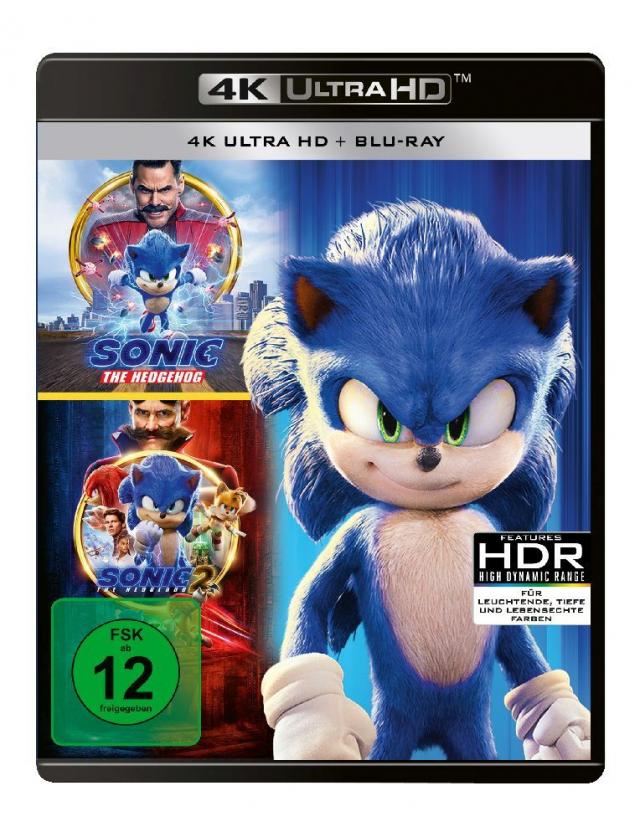 Sonic the Hedgehog - 2-Movie Collection, 2 4K UHD-Blu-ray + 2 Blu-ray (Replenishment)