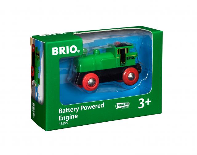 BRIO World 33595 Speedy Green Batterielok – Inklusive Scheinwerfer, kann vorwärts und rückwärts fahren – Geeignet für Kinder ab 3 Jahren