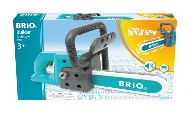 BRIO Builder – 34602 Kettensäge | Entwicklungsförderndes Rollenspiel- & Konstruktionsspielzeug für Kinder ab 3 Jahren