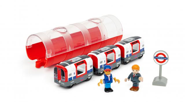 BRIO World – 36085 Trains of the World Londoner U-Bahn mit Licht und Sound | Spielzeugzug mit Licht & Sound für Kinder ab 3 Jahren