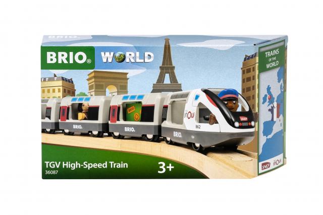 BRIO World – 36087 Trains of the World TGV Hochgeschwindigkeitszug | Spielzeuglok für Kinder ab 3 Jahren