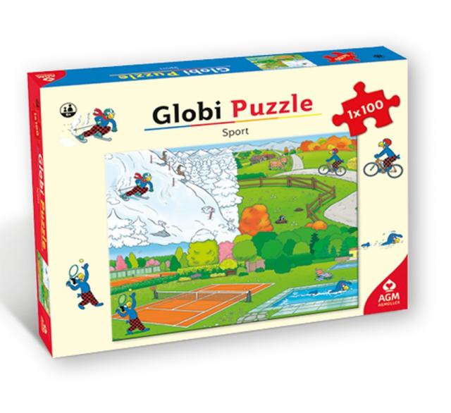 Globi Puzzle Sport