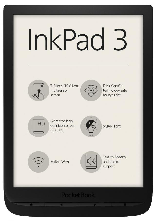 Pocketbook InkPad 3 - black, E-Book Reader