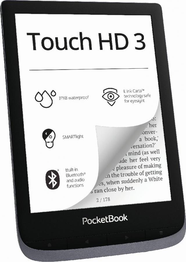 Pocketbook Touch HD 3 metallic grey, E-Book Reader Displaygröße: 6 Zoll. HW.