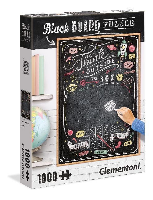 Black Board Puzzle Think outside the box (Puzzle)