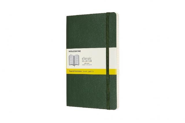 Moleskine Notizbuch, Large, A5, Kariert, Soft Cover, Myrtengrün