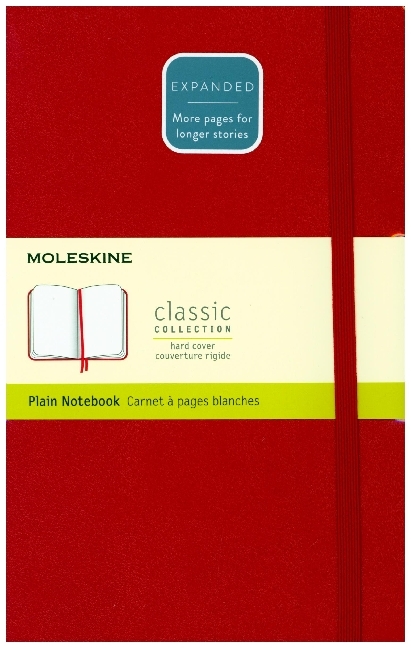 Moleskine classic, Notizbuch Erweitert Large/A5 Blanko, Scharlachrot