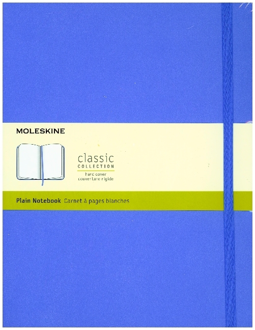 Moleskine Classic, Notizbuch Extra Large Blanko, Hortensien Blau