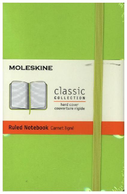 Moleskine Classic, Notizbuch Pocket/A6 Liniert, Limetten Grün
