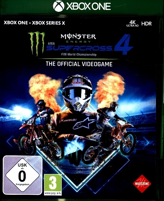 Monster Energy Supercross, The Official Videogame 4, 1 XBox One-Blu-ray Disc