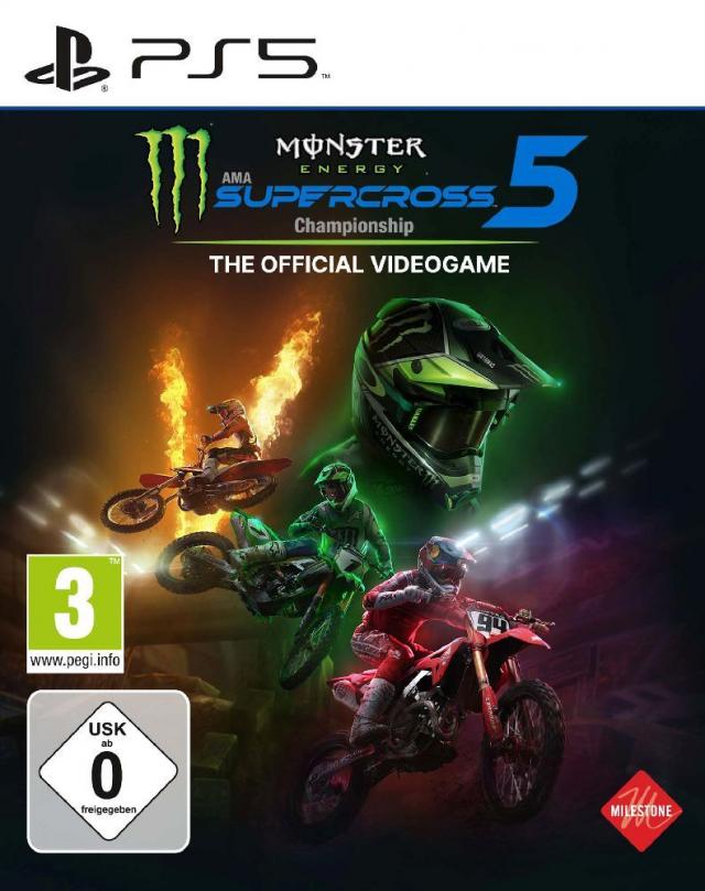 Monster Energy Supercross - The Official Videogame 5, 1 PS5-Blu-Ray-Disc