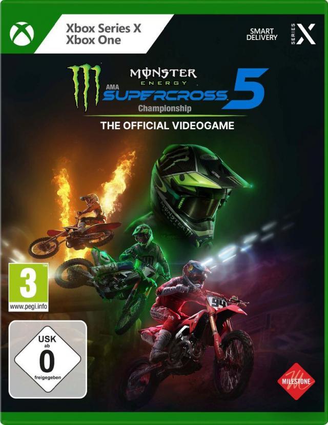 Monster Energy Supercross - The Official Videogame 5, 1 Xbox One-Blu-ray Disc