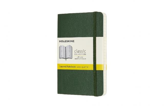 Moleskine Notizbuch, Pocket, A6, Kariert, Soft Cover, Myrtengrün