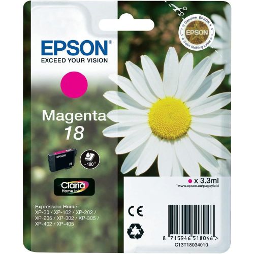 EPSON Tintenpatrone C13T18034012 18 magenta 180 Seiten