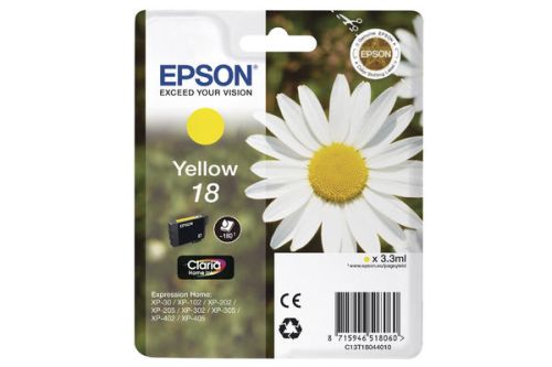 EPSON Tintenpatrone C13T18044010 18 gelb 180 Seiten