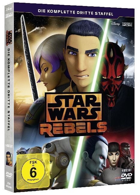 Star Wars Rebels. Staffel.3, 4 DVDs, 4 DVD-Video