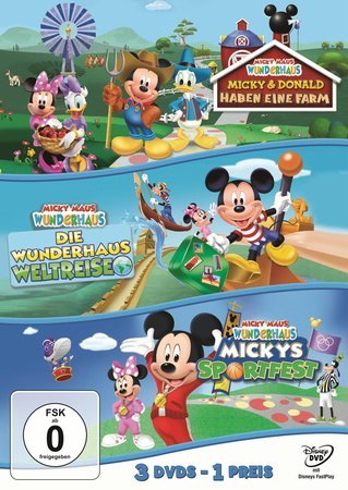 Micky Maus Wunderhaus - Sportfest/Weltreise/Farm, 3 DVD