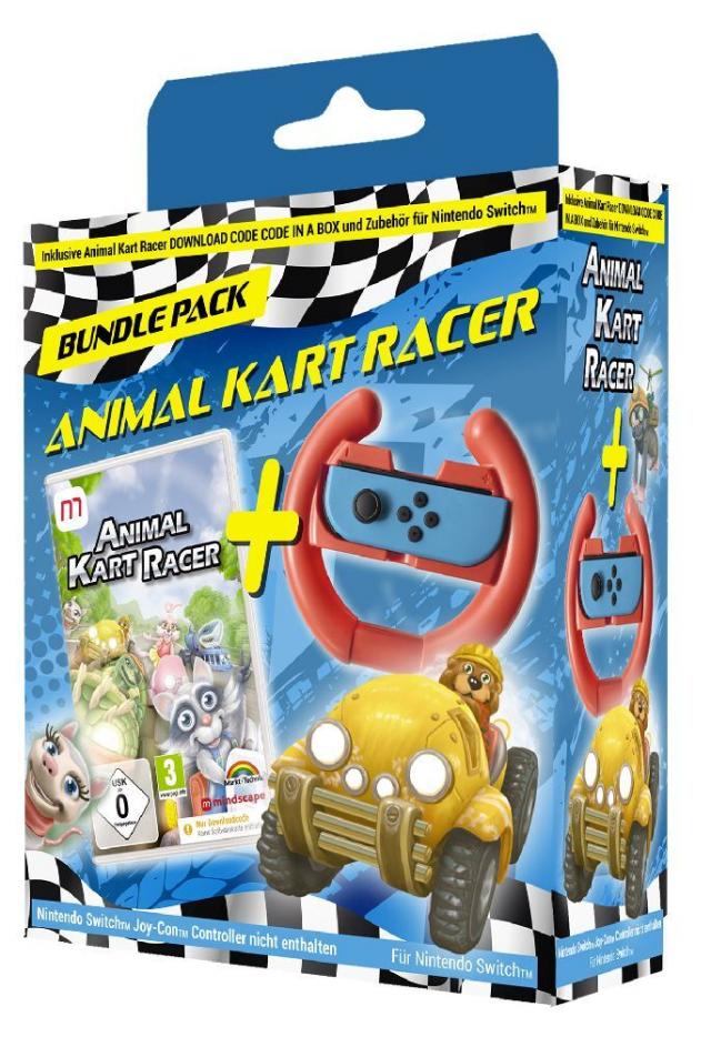 Animal Kart Racing Wheel Bundle, 1 Nintendo Switch-Spiel