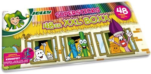 Jolly pastelli lunghi XXL BOX 3000-0519 (48) scatola metallo