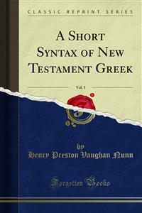 A Short Syntax of New Testament Greek