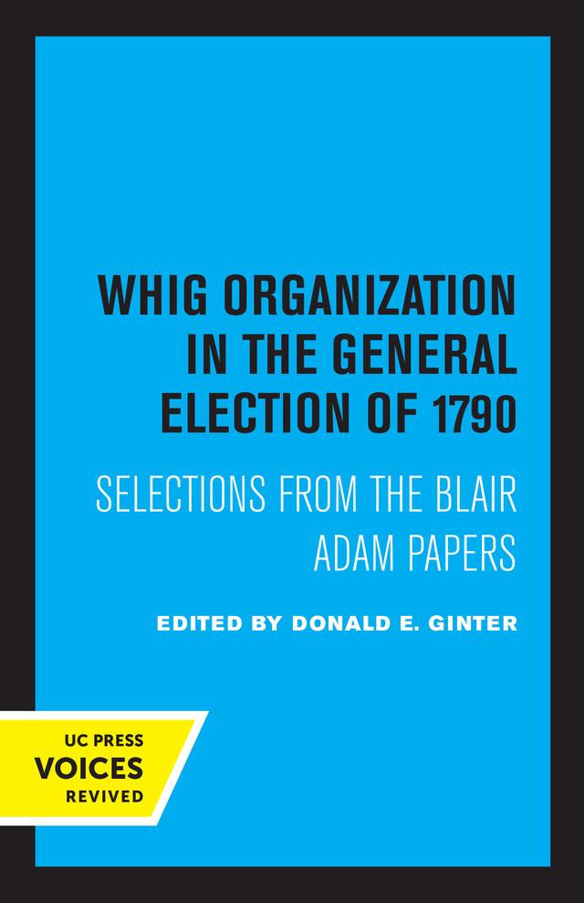 Whig Organization in the General Election of 1790