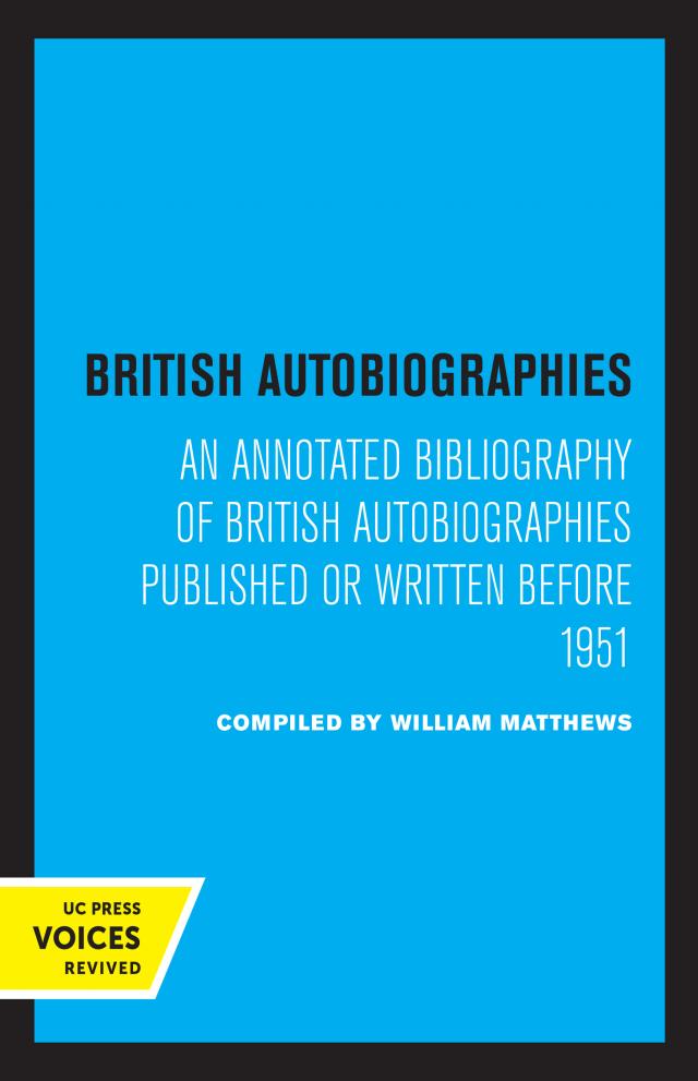 British Autobiographies