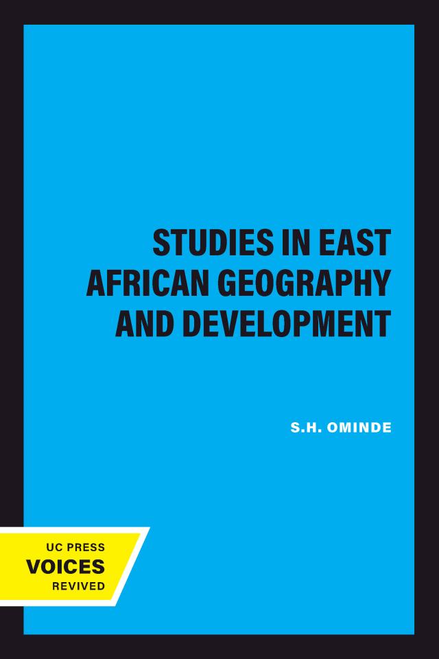 Studies in East African Geography and Development