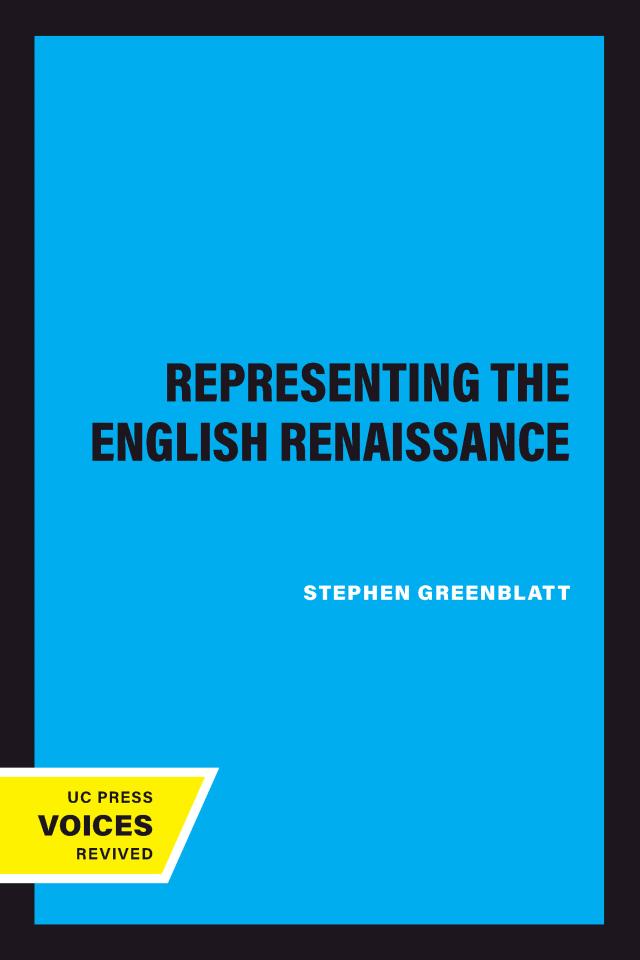 Representing the English Renaissance