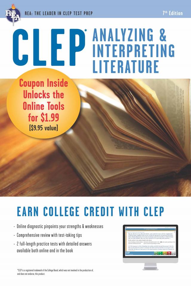 CLEP(R) Analyzing & Interpreting Literature Book + Online