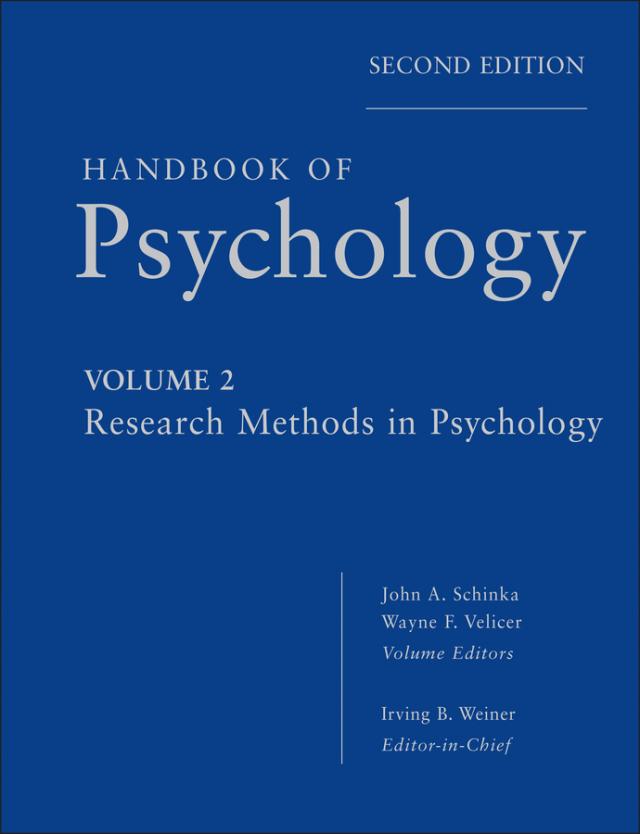 Handbook of Psychology, Volume 2, Research Methods in Psychology