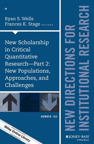 New Scholarship in Critical Quantitative Research, Part 2
