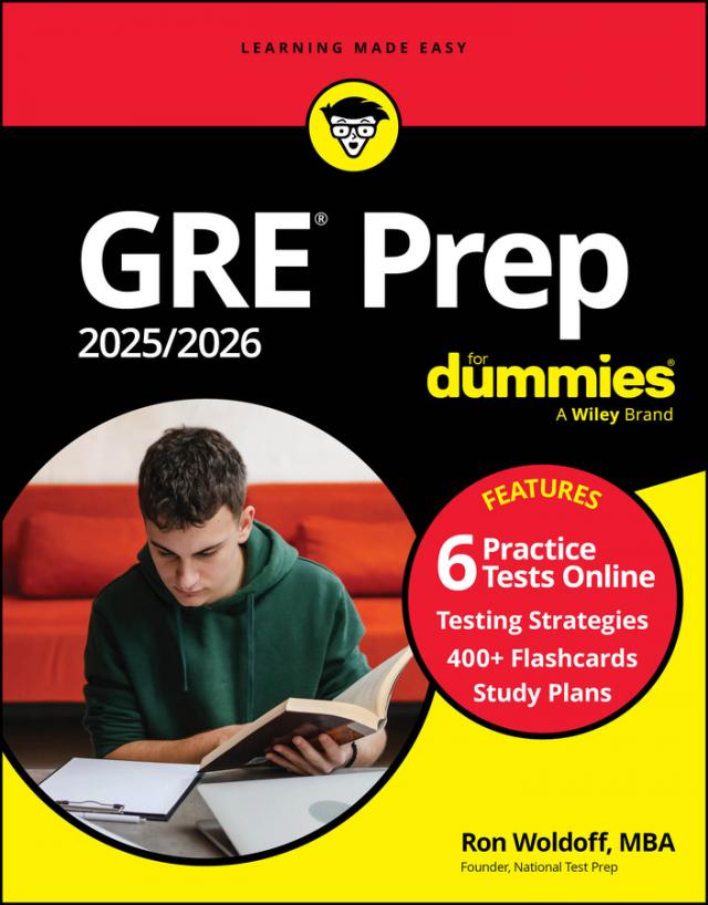 GRE Prep 2025/2026 For Dummies (+6 Practice Tests & 400+ Flashcards Online)
