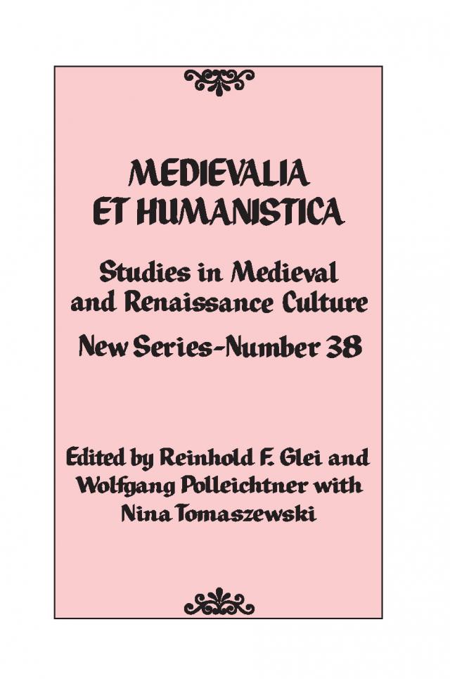 Medievalia et Humanistica, No. 38
