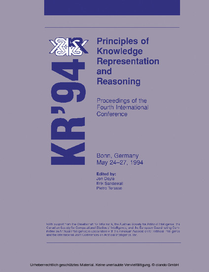 Principles of Knowledge Representation and Reasoning
