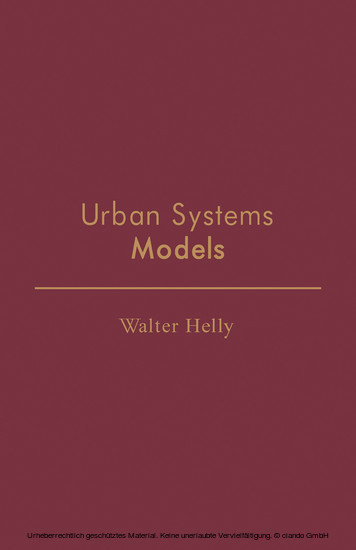 Urban Systems Models