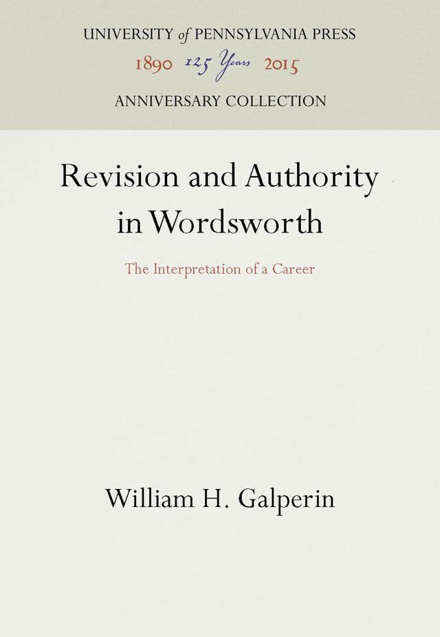 Revision and Authority in Wordsworth