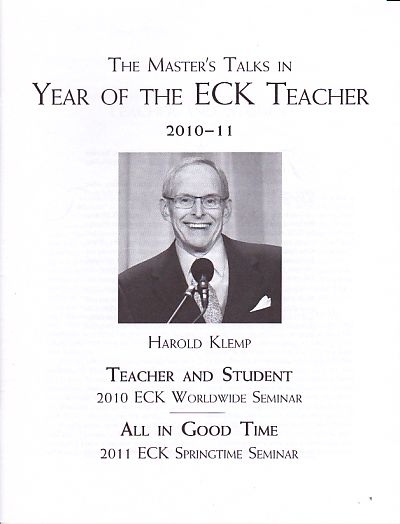 The Master's Talks in Year of the ECK Teacher - 2010-11
