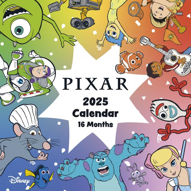 Pyramid – Disney Pixar (Collection) 2025 Broschürenkalender, 30x30cm, Kalender mit den beliebten Charakteren von Disney Pixar, Monatsübersicht, nachhaltig nur mit Papierumschlag