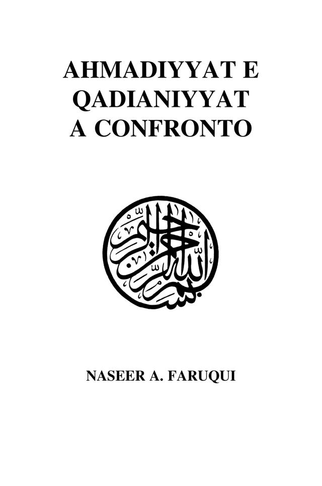 Ahmadiyya e Qadianiyyat a Confronto