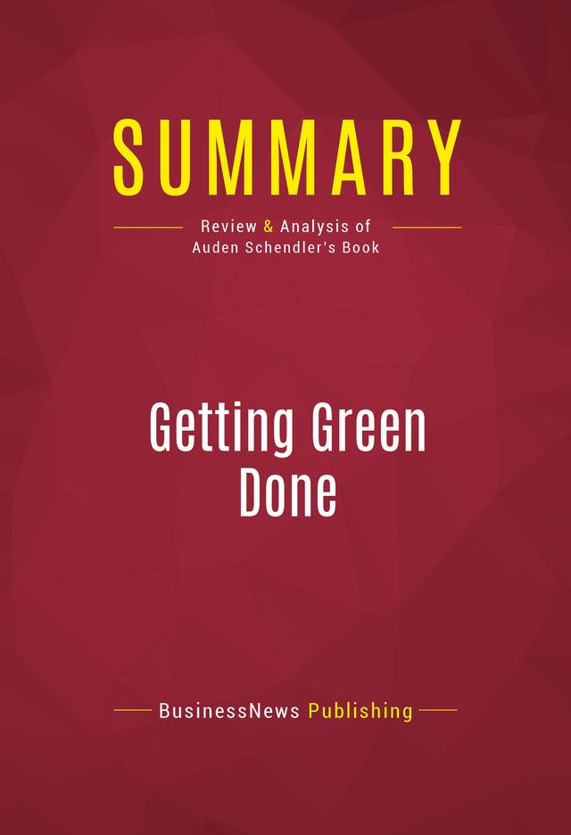 Summary: Getting Green Done
