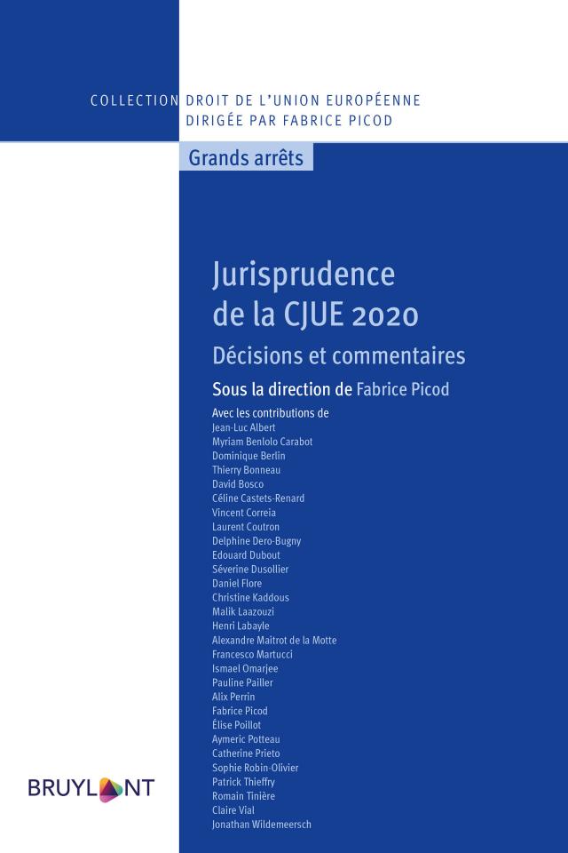 Jurisprudence de la CJUE 2020