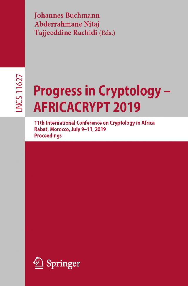 Progress in Cryptology – AFRICACRYPT 2019