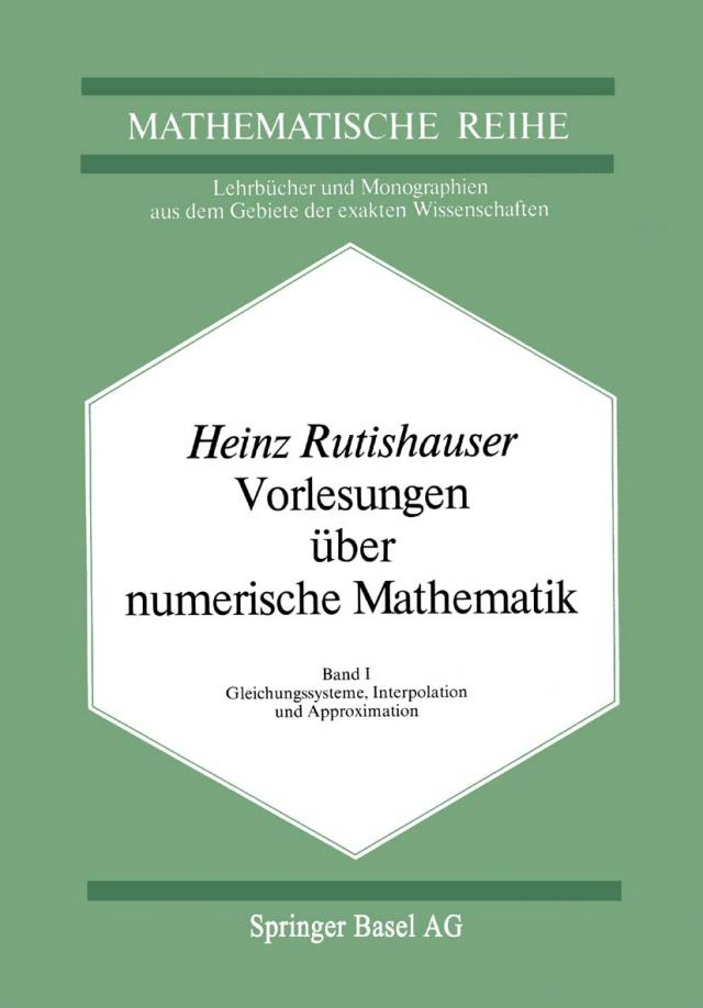 Vorlesungen über Numerische Mathematik
