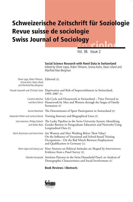 Sozialwissenschaftliche Forschung mit Paneldaten in der Schweiz